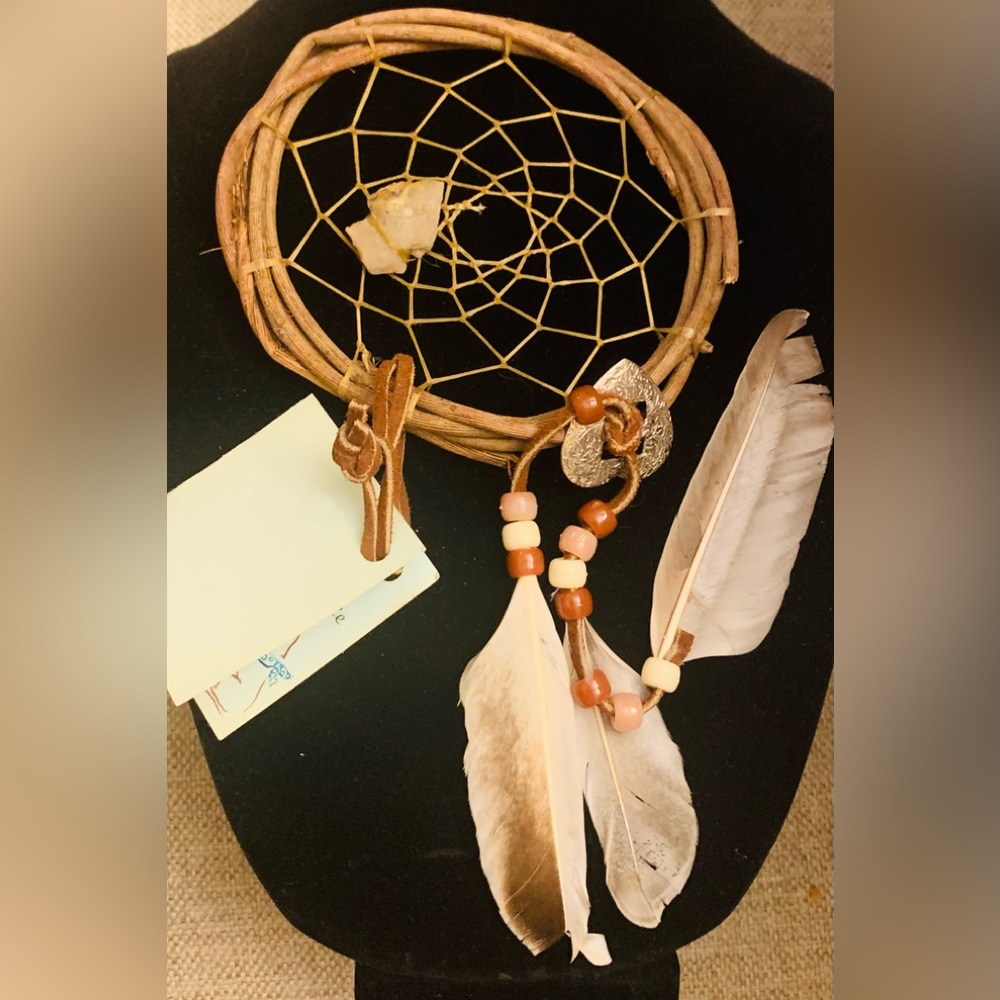 Authentic dream catcher with bone- made by Native American